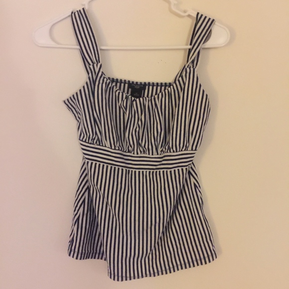Ann Taylor Tops - Ann Taylor Navy Blue & White Tank Top BOGO